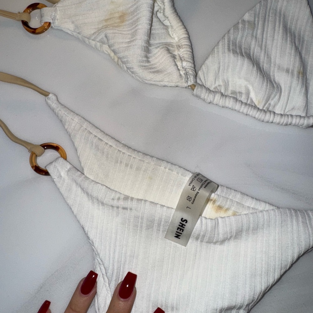 White Ribbed Bikini Set - Picture 4 of 4